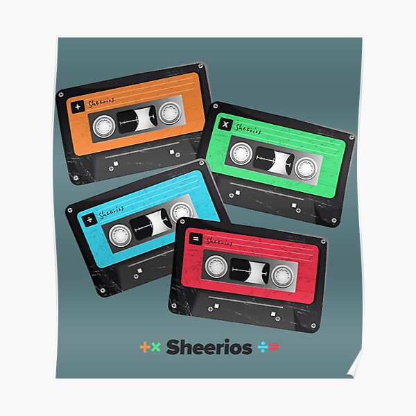 Ed Sheeran - Album Collection (Cassette Tapes)  Poster RB1608 product Offical ed sheeran Merch