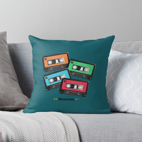 Ed Sheeran - Album Collection (Cassette Tapes)  Throw Pillow RB1608 product Offical ed sheeran Merch